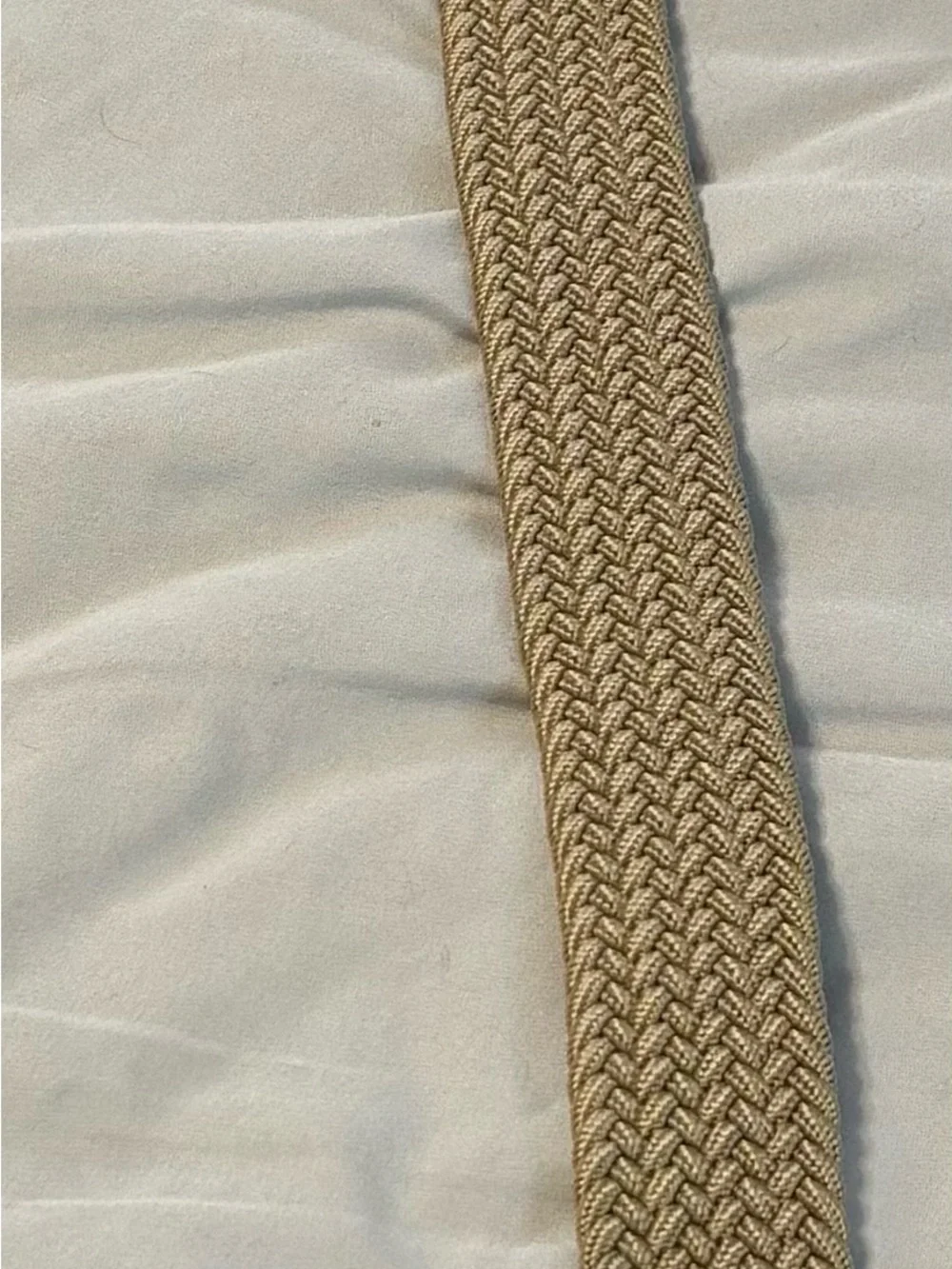 Woven Braided Belt in Beige